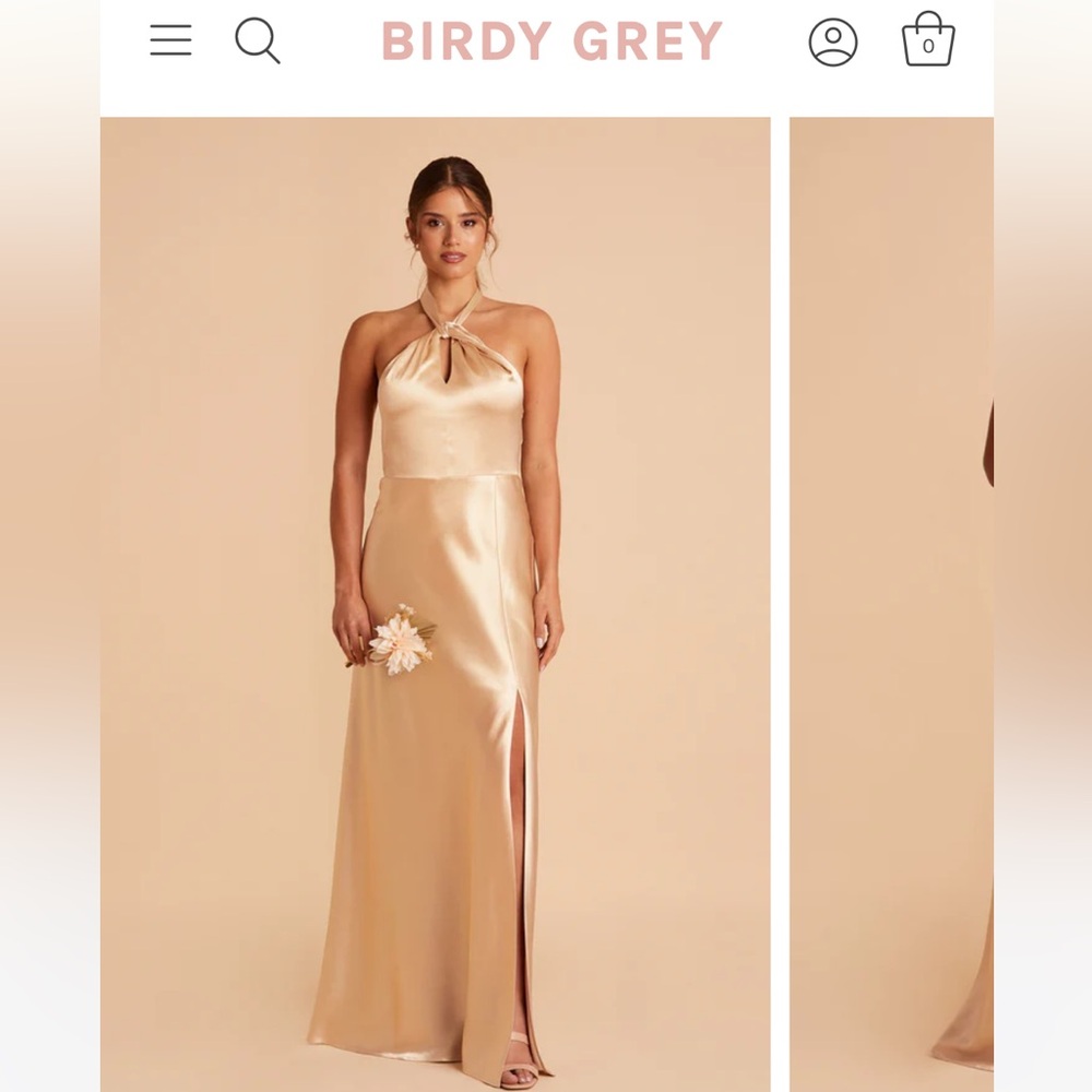 Birdy Grey Gold Satin Monica Bridesmaid Dress